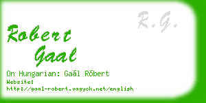 robert gaal business card