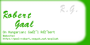 robert gaal business card